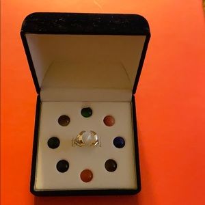 Never used interchangeable stone ring. Size 9